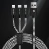eng pl Dux Ducis K ONE 3in1 Series USB micro USB Lightning USB C Cable 2 4A 1 2M black 45646 9