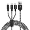 eng pl Dux Ducis K ONE 3in1 Series USB micro USB Lightning USB C Cable 2 4A 1 2M black 45646 1