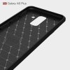 Matný carbon styl kryt na Samsung Galaxy A6 plus černý vnitřek