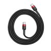 eng pl Baseus Cafule Cable Durable Nylon Braided Wire USB C PD USB C PD PD2 0 60W 20V 3A QC3 0 1M black red CATKLF G91 46964 4