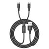 eng pl Baseus Rapid 2in1 cable USB Type C micro USB Cable with Nylon Braid 3A 1 2m black CAMT ASU01 51049 1