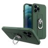 eng pm Ring Case silicone case with finger grip and stand for Samsung Galaxy A12 dark green 75934 1