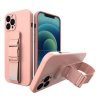 eng pl Rope case gel TPU airbag case cover with lanyard for Samsung Galaxy A12 pink 76209 1