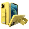 eng pl Rope case gel TPU airbag case cover with lanyard for Samsung Galaxy A12 yellow 76210 1