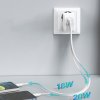 eng pl Choetech fast wall charger QC PD 38W 5A USB Type C USB A white PD5002 EU 79970 3