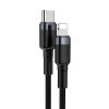 eng pl Baseus Cafule Cable durable nylon cable USB Type C PD Lightning 18W QC3 0 1m black gray CATLKLF G1 52262 3