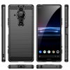 59534 7 carbon case flexible tpu cover for sony xperia pro i black