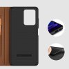 59003 10 pouzdro dux ducis skin x2 pro xiaomi redmi note 12 pro flip case stojanek na penezenku hnedy