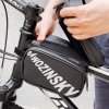 62873 12 wozinsky frame bike bag with phone case 1 5l black wbb21bk