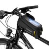 62969 wozinsky frame bike bag with phone case 1l black wbb25bk