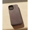 Alcantary MagSafe borítás iPhone 14 - sötét barna