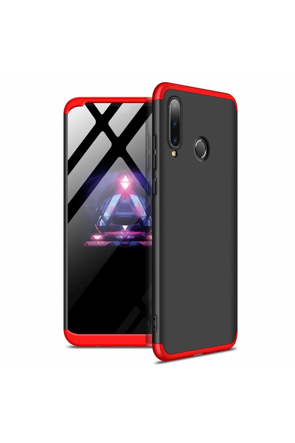 eng pl GKK 360 Protection Case Front and Back Case Full Body Cover Huawei P30 Lite black red 49661 1