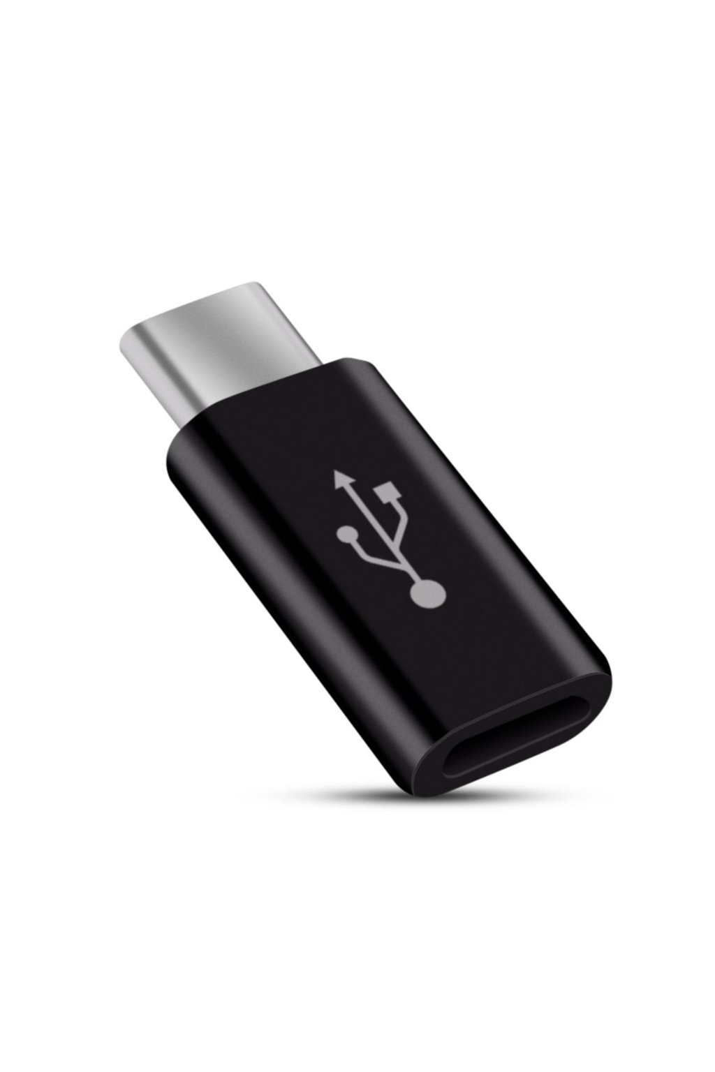 eng pl Micro USB to USB Type C Adapter Data Sync Charge black 23598 4
