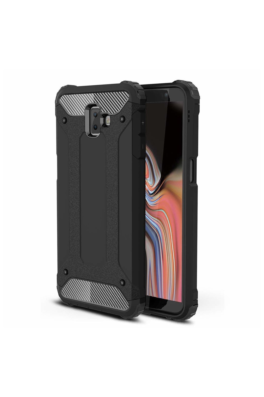 eng pl Hybrid Armor Case Tough Rugged Cover for Samsung Galaxy J6 Plus 2018 J610 black 45442 1