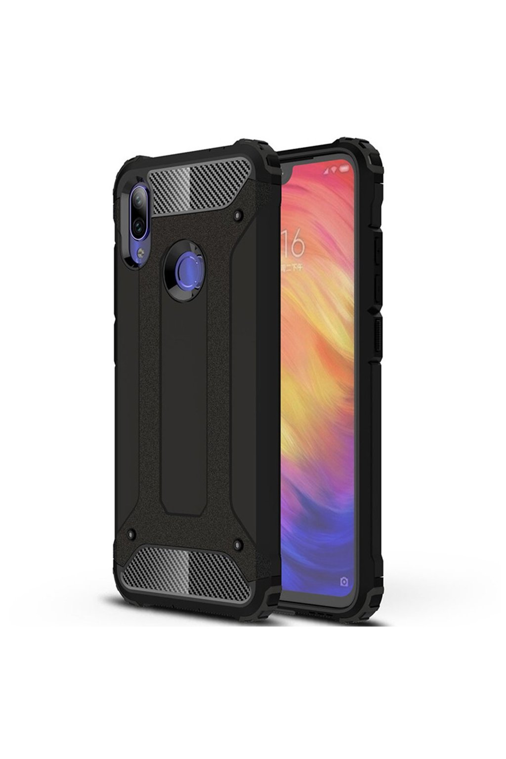 eng pl Hybrid Armor Case Tough Rugged Cover for Xiaomi Redmi Note 7 black 48124 1