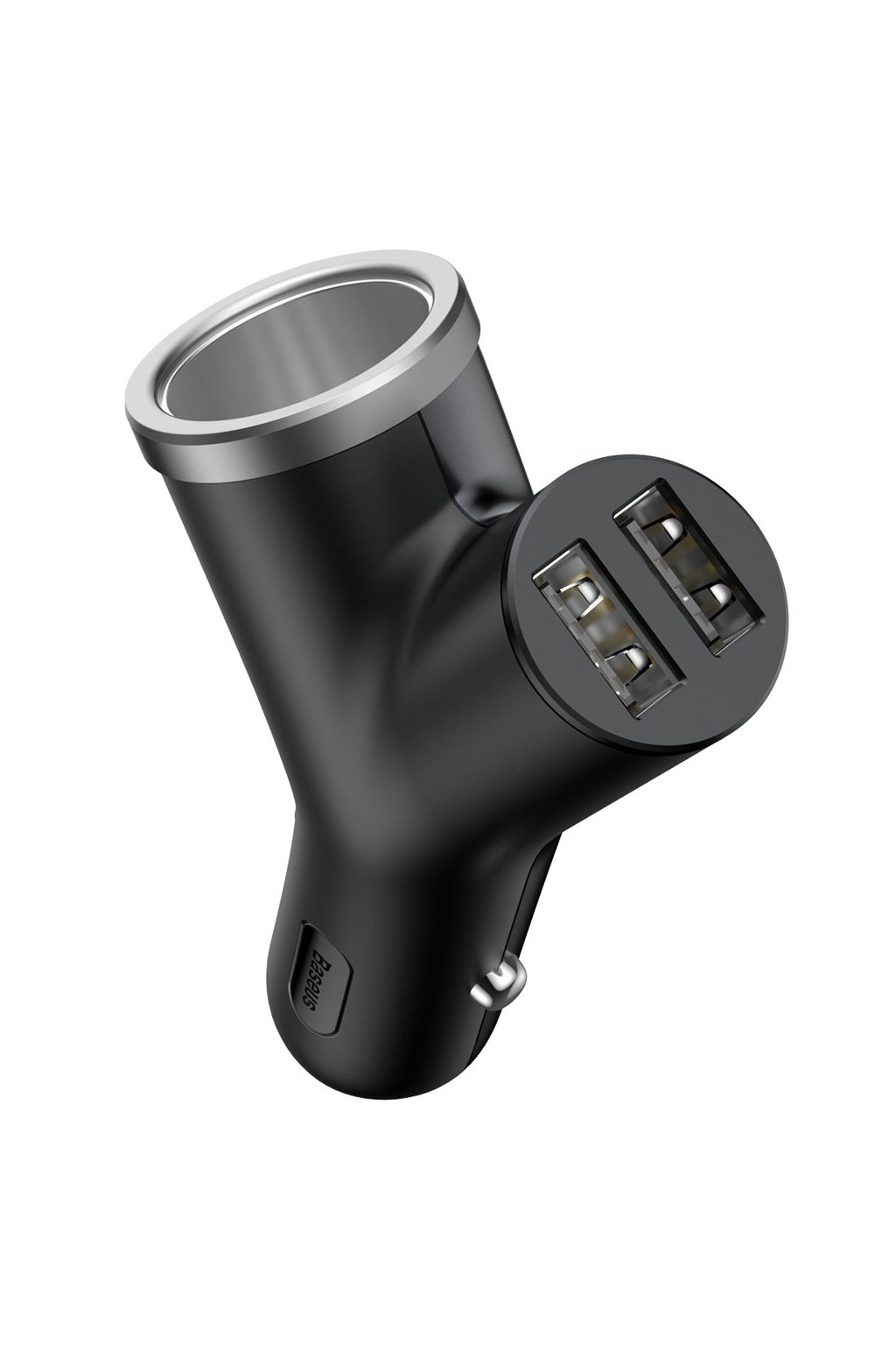 eng pl Baseus Y Type Car Charger with 2x USB and Extended Cigarette Lighter Port 3 4A black CCALL YX01 46816 3