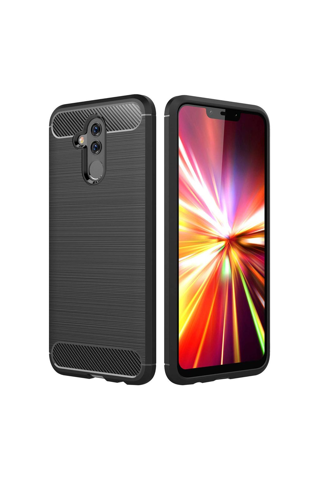 eng pl Carbon Case Flexible Cover TPU Case for Huawei Mate 20 Lite black 43242 1