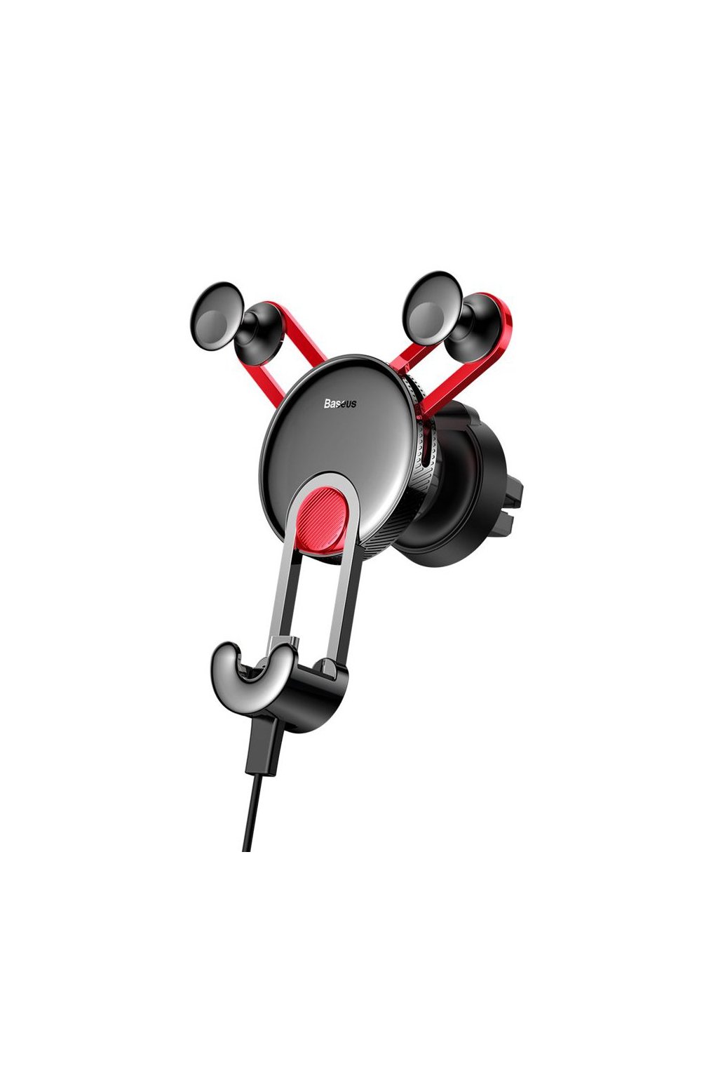 eng pl Baseus YY vehicle mounted phone gravity holder with charging USB Type C cable Red SUTYY 09 50570 26