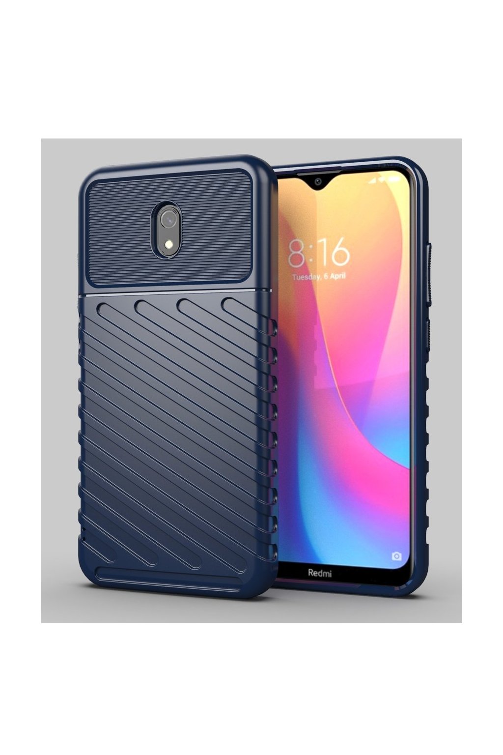 eng pl Thunder Case Flexible Tough Rugged Cover TPU Case for Xiaomi Redmi 8A blue 56381 1
