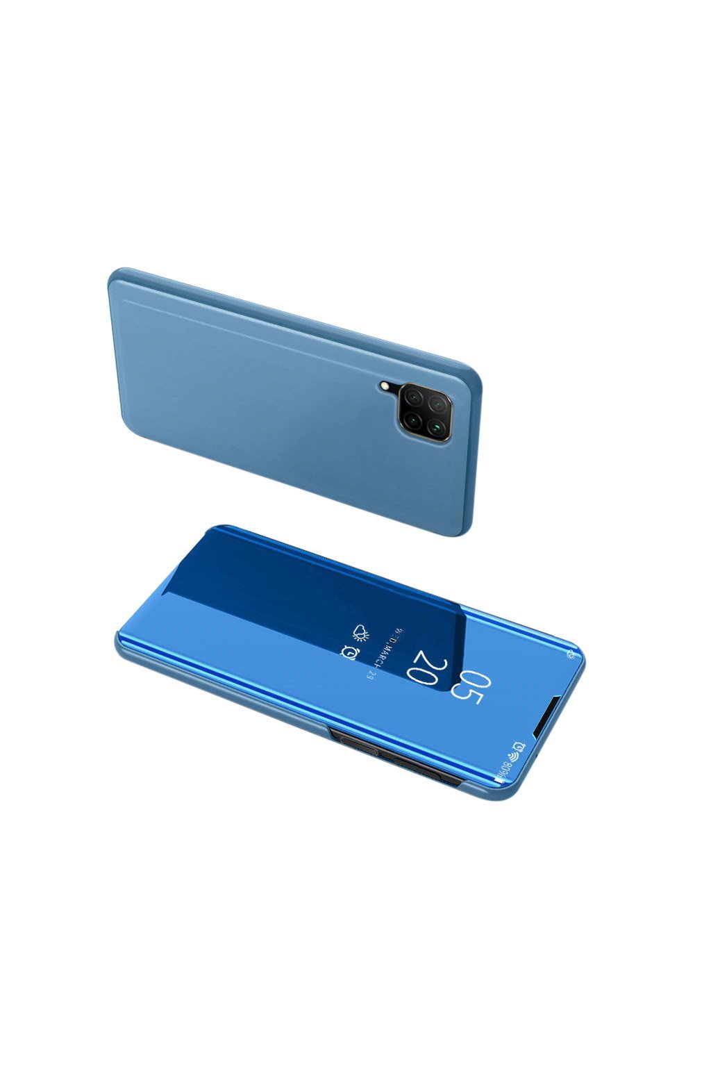 pol pl Clear View Case futeral etui z klapka Huawei P40 Lite Nova 7i Nova 6 SE niebieski 59618 1