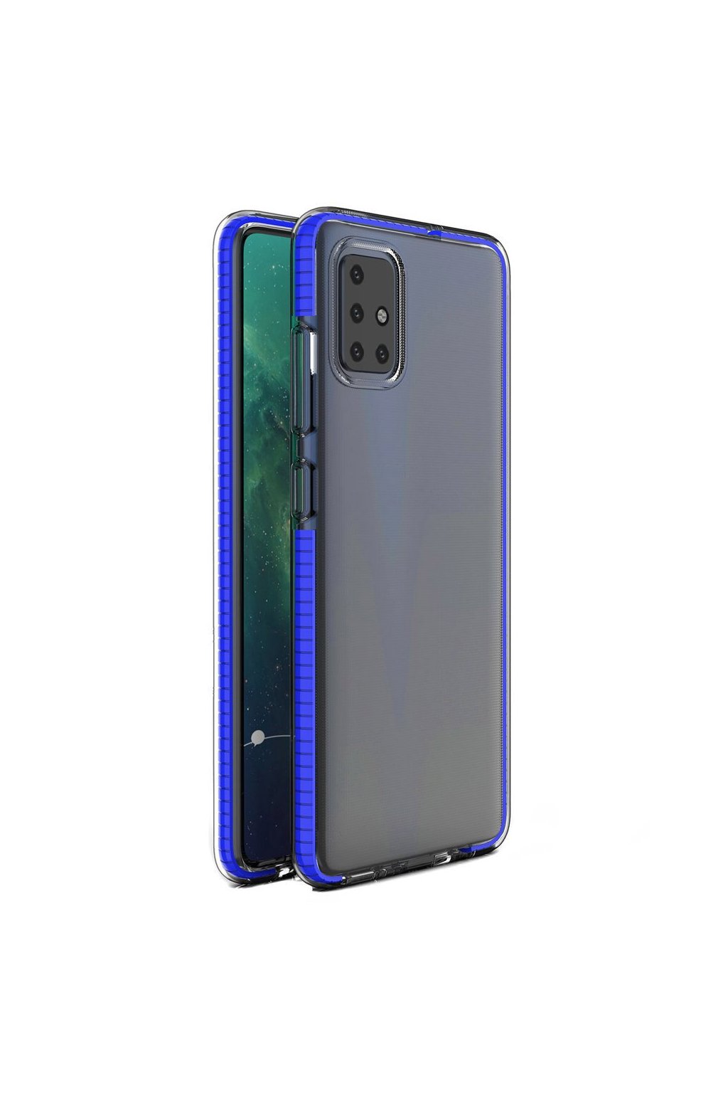 eng pl Spring Case clear TPU gel protective cover with colorful frame for Xiaomi Redmi Note 9 Pro Redmi Note 9S blue 61318 1