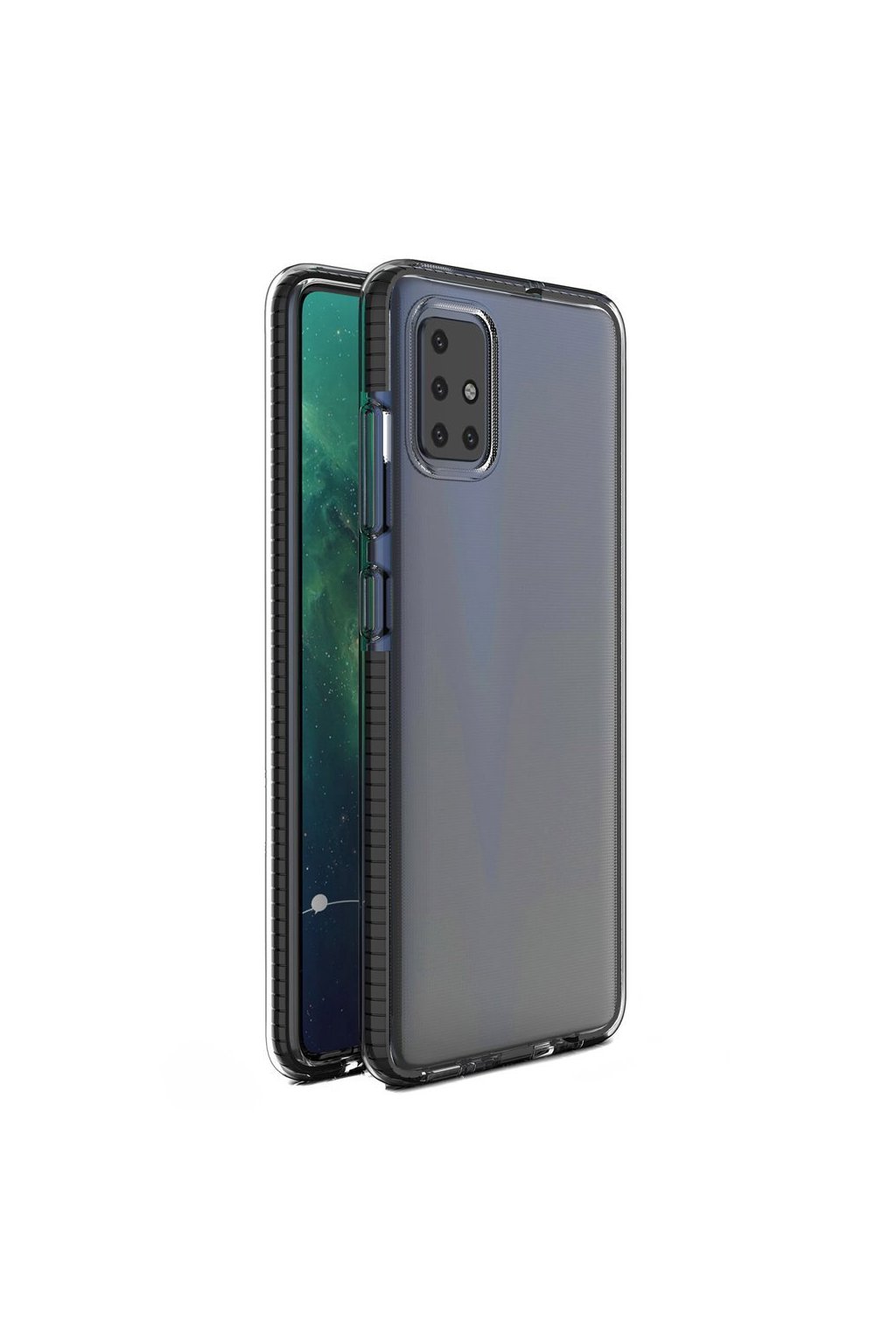eng pl Spring Case clear TPU gel protective cover with colorful frame for Xiaomi Redmi Note 9 Pro Redmi Note 9S black 61313 1