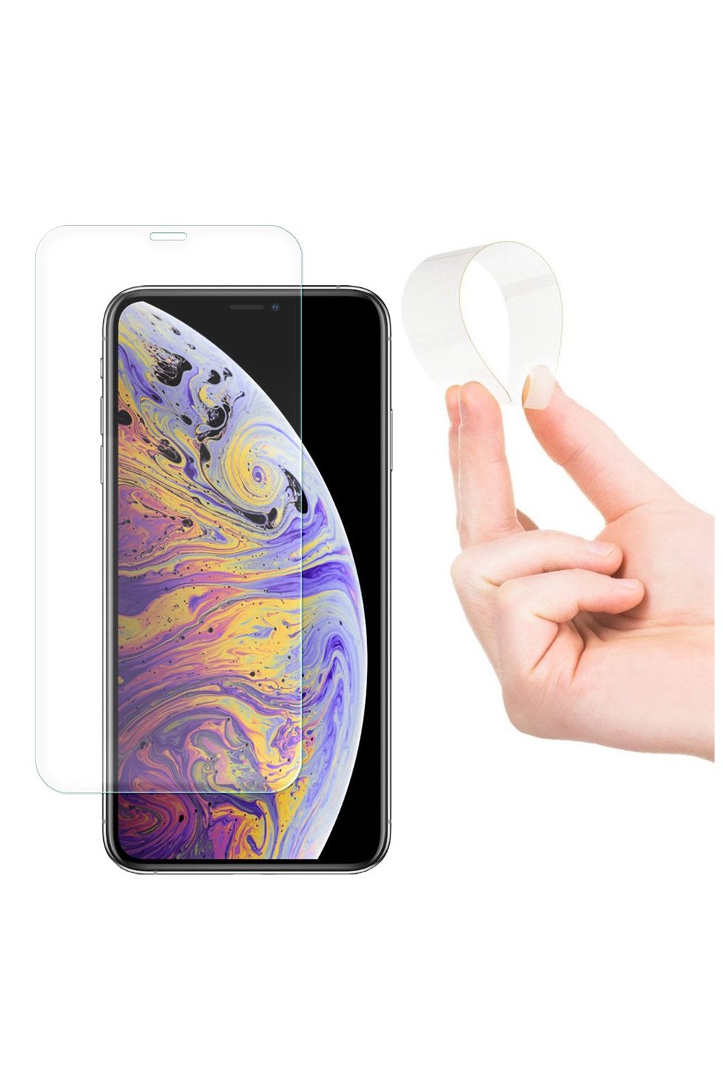 eng pl Wozinsky Nano Flexi Glass Hybrid Screen Protector Tempered Glass for iPhone XS Max 45207 12