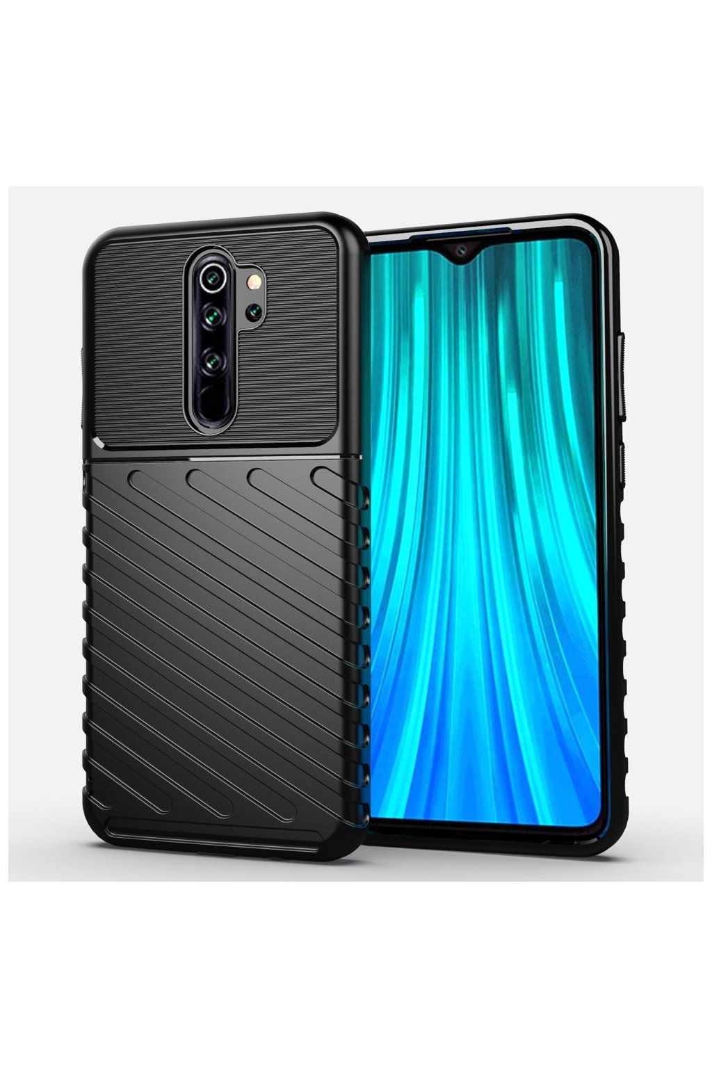 eng pl Thunder Case Flexible Tough Rugged Cover TPU Case for Xiaomi Redmi Note 8 Pro black 56372 1