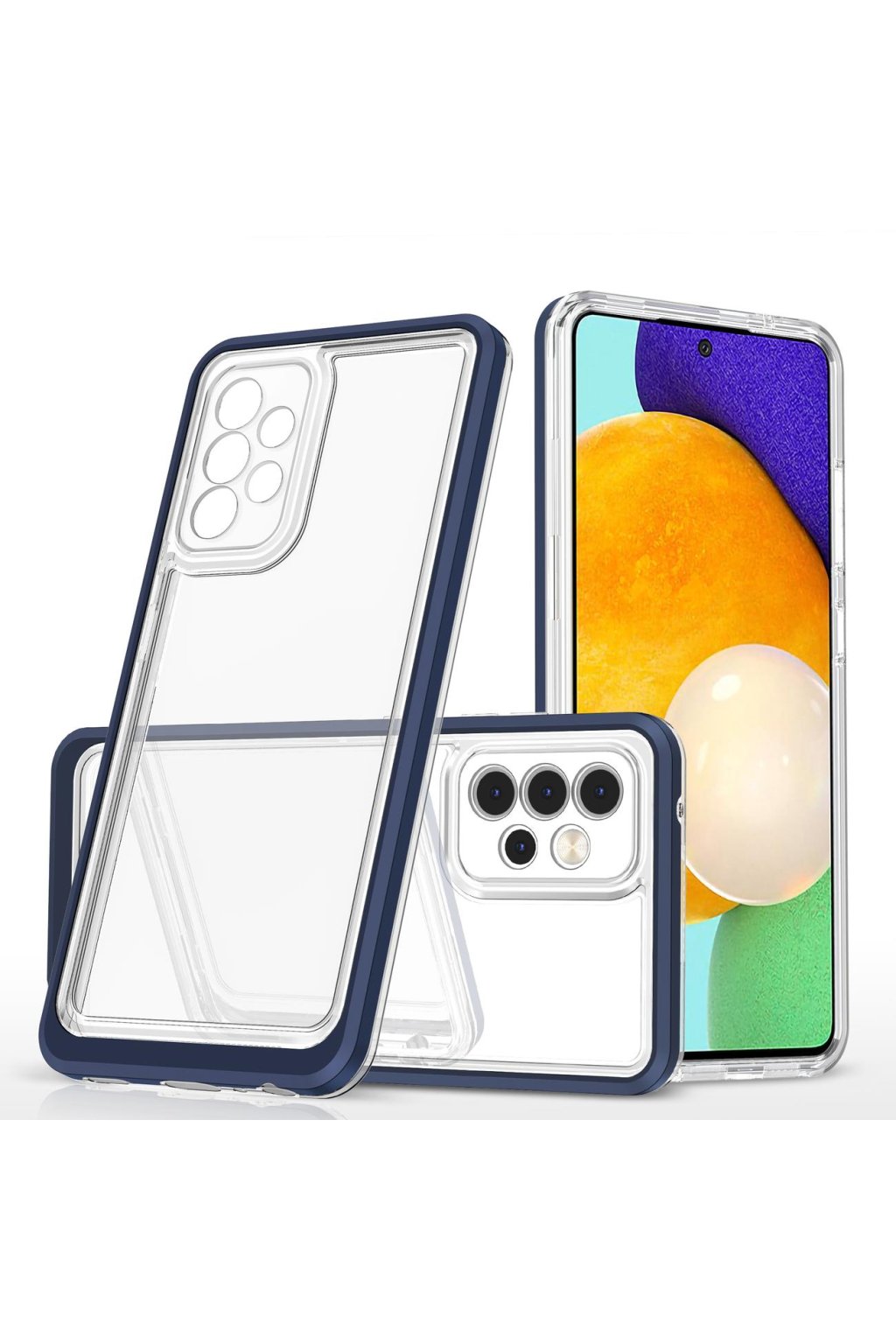 52632 akrylovy clear 3v1 obal na samsung galaxy a13 5g modry