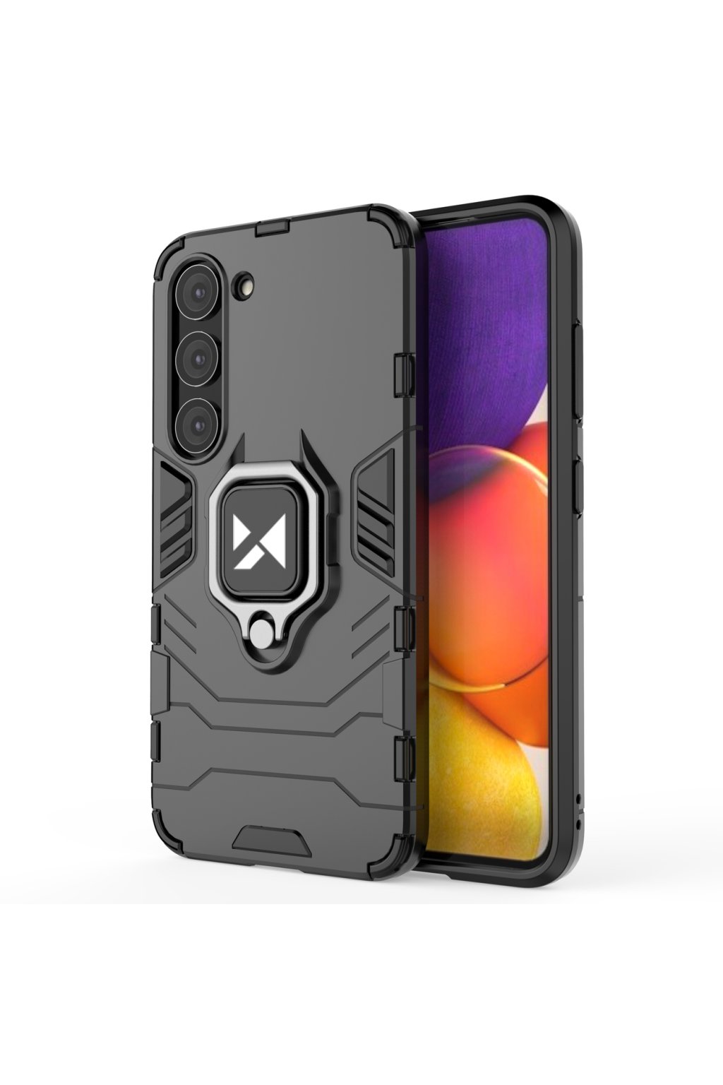 54318 wozinsky ring armor pro samsung galaxy s23 pancerovy kryt magneticky drzak krouzek cerny