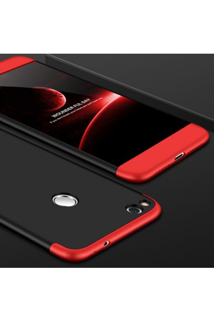 360 oboustranný kryt na Huawei P9 Lite 2017 červenočerný