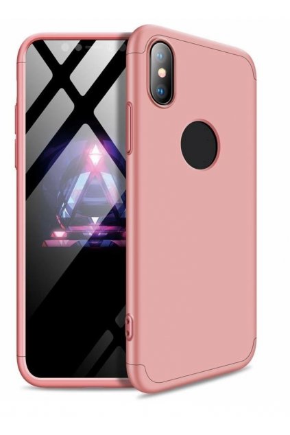 360 obojstranný kryt na iPhone XR - ružový