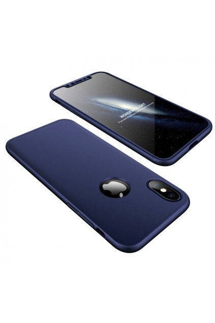 360 oboustranný kryt na iPhone X modrý