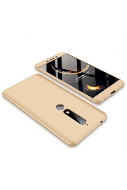oboustranný kryt 360 na Nokia 6.1 zlatý tit