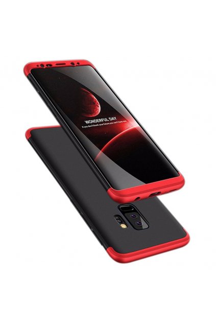 360 oboustranný kryt na Samsung Galaxy S9 Plus červenočerný 1