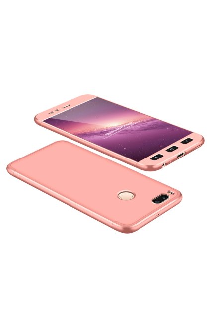 360 oboustranný kryt na Xiaomi Mi A1, Mi 5X růžový 1