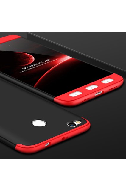 360 oboustranný kryt na Xiaomi Redmi 4X červenočerný