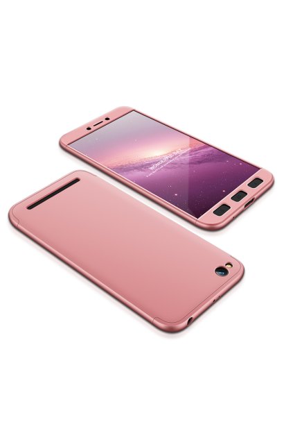360 oboustranný kryt na Xiaomi Redmi 5A růžový 1