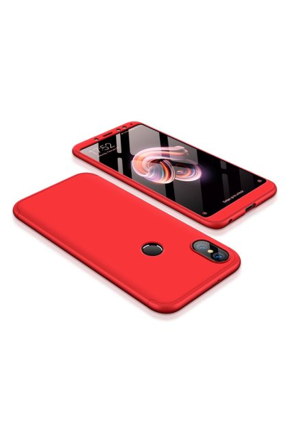 360 oboustranný kryt na Xiaomi redi Note 5 červený