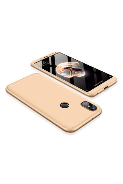 360 oboustranný kryt na Xiaomi redi Note 5 zlatý
