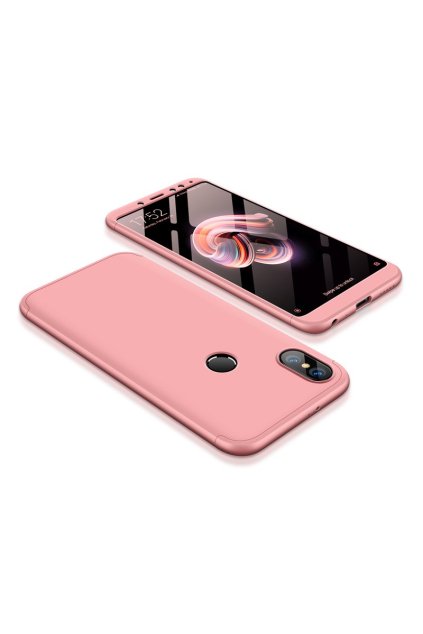 360 oboustranný kryt na Xiaomi redi Note 5 růžový