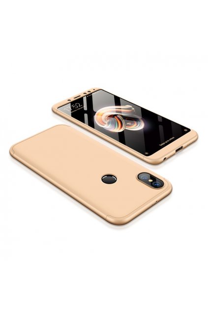 360 oboustranný kryt na Xiaomi redi Note 5 zlatý