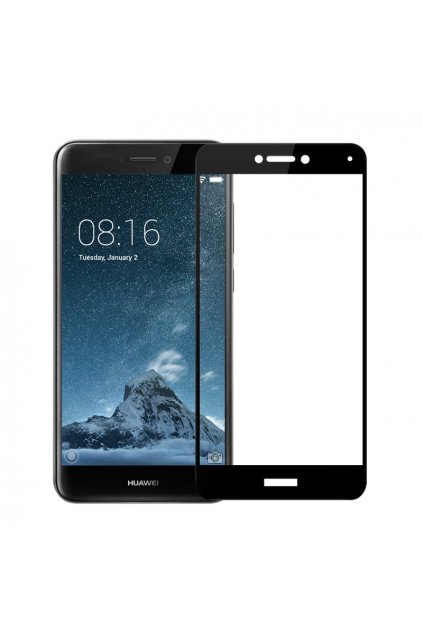 celoplošné 3D full glue sklo na huawei p9 lite 2017 černé