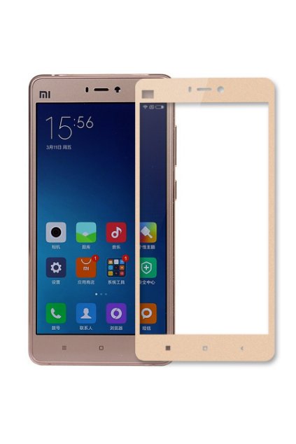 3D tvrzené sklo na Xiaomi redmi 4 s rámečkem zlaté