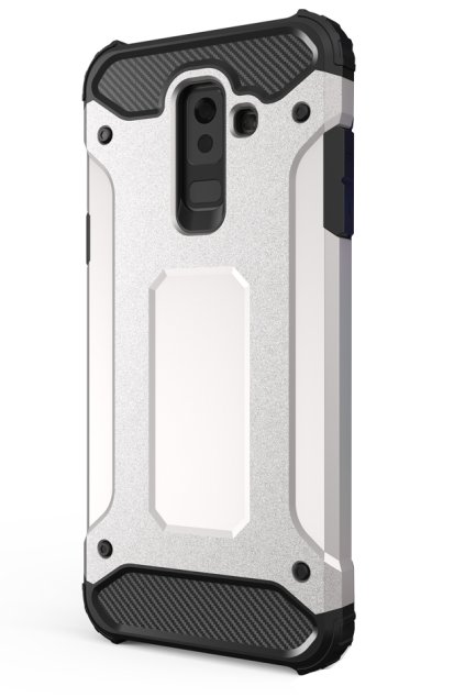 aeng pl Hybrid Armor Case Tough Rugged Cover for Samsung Galaxy A6 Plus 2018 A605 silver 42384 1