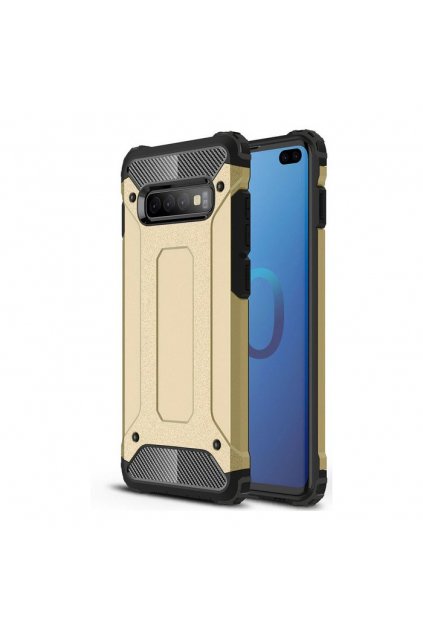 eng pl Hybrid Armor Case Tough Rugged Cover for Samsung Galaxy S10 Plus golden 46582 1