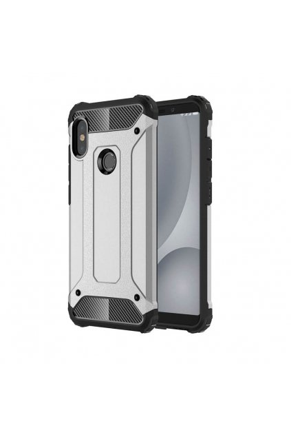 eng pl Hybrid Armor Case Tough Rugged Cover for Xiaomi Mi A2 Lite Redmi 6 Pro silver 45737 1
