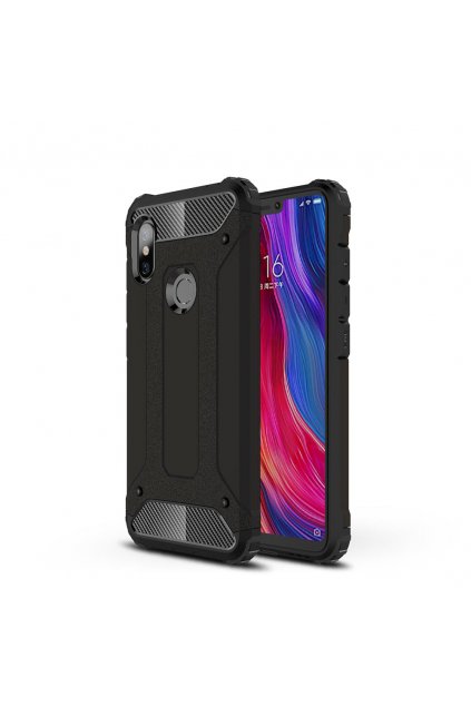 eng pl Hybrid Armor Case Tough Rugged Cover for Xiaomi Redmi Note 6 Pro black 46236 1