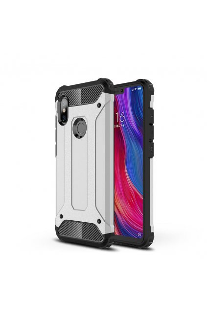 eng pl Hybrid Armor Case Tough Rugged Cover for Xiaomi Redmi Note 6 Pro silver 46239 8