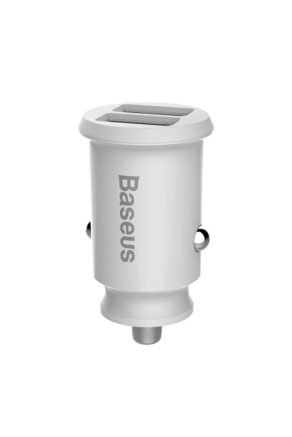 eng pl Baseus Grain Car Charger Mini Universal Smart Car Charger 2x USB 3 1A white CCALL ML02 44601 1